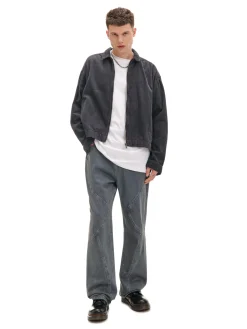 Cropp Baggy|Spodnie*Jeansy baggy z dekoracyjnymi przeszyciami surowygranatowy