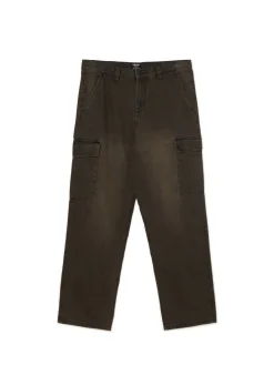 Cropp Jeansy|Baggy*Jeansy baggy z kieszeniami cargo brązowy