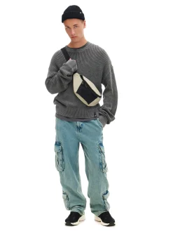 Cropp Jeansy|Baggy*Jeansy baggy z kieszeniami cargo niebieski