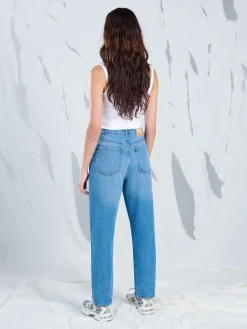 Cropp Jeansy*Jeansy mom z wysokim stanem niebieski