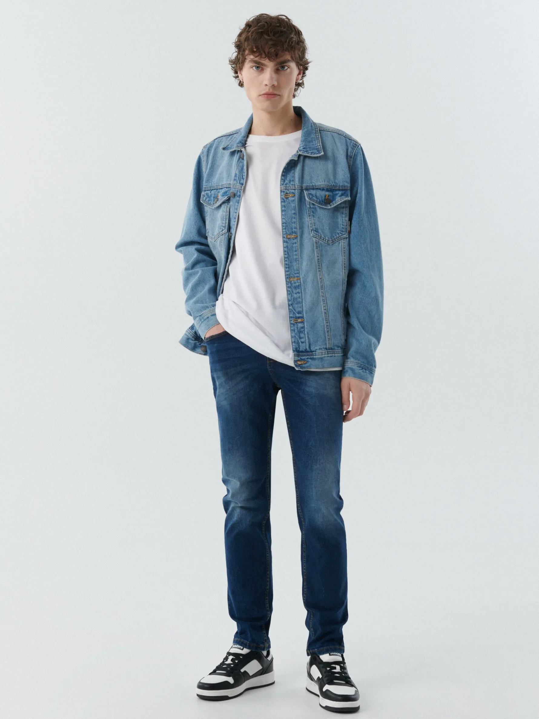 Cropp Jeansy*Jeansy męskie slim fit granatowy