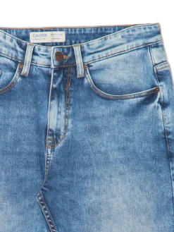 Cropp Jeansy*Jeansy regular z efektem sprania niebieski