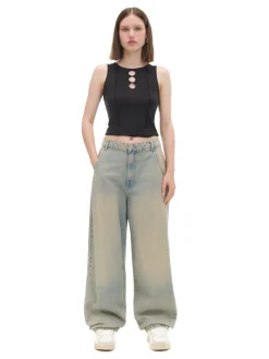 Cropp Jeansy*Jeansy skater w stylu vintage niebieski