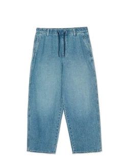 Cropp Jeansy*Jeansy skater z gumą w pasie niebieski