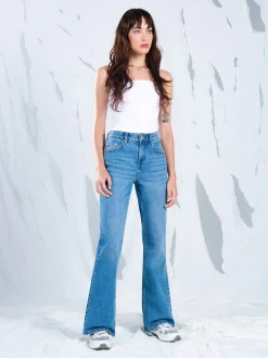 Cropp Jeansy*Jeansy skinny flare niebieski