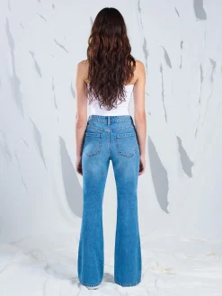 Cropp Jeansy*Jeansy skinny flare niebieski