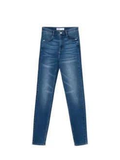 Cropp Jeansy*Jeansy skinny z kieszeniami niebieski