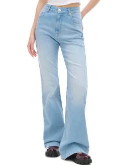 Cropp Jeansy*Jeansy slim flare niebieski