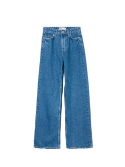 Cropp Jeansy*Jeansy straight z wysokim stanem niebieski