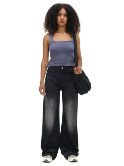 Cropp Jeansy*Jeansy wide leg typu barrel czarny