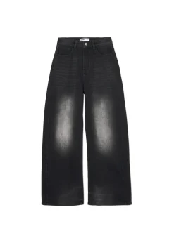 Cropp Jeansy*Jeansy wide leg typu barrel czarny