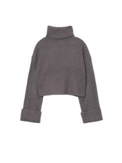 Cropp Swetry*Jesienny sweter oversize z golfem szary