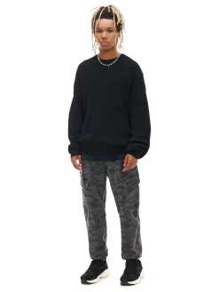 Cropp Spodnie*Joggery cargo z nadrukiem moro szary