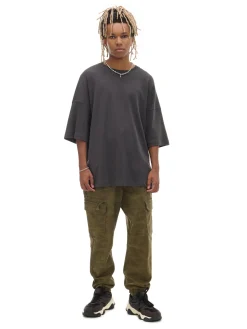 Cropp Spodnie*Joggery cargo z nadrukiem camo zielony