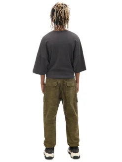 Cropp Spodnie*Joggery cargo z nadrukiem camo zielony