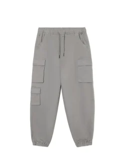 Cropp Spodnie*Joggery loose z kieszeniami cargo szary