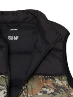 Cropp Kurtki, Płaszcze*Kamizelka z militarnym wzorem zielony