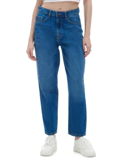 Cropp Jeansy*Klasyczne jeansy mom niebieski
