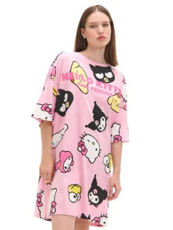 Cropp Piżamy*Koszula nocna Hello Kitty & Friends różowy