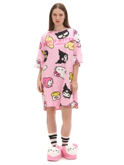 Cropp Piżamy*Koszula nocna Hello Kitty & Friends różowy