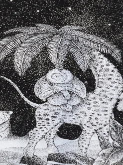 Cropp Koszule, Bluzki*Koszula oversize z artystycznym nadrukiem wielobarwny