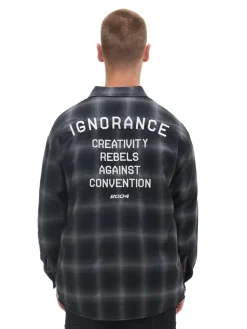 Cropp Koszule*Koszula w kratę z haftem czarny