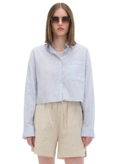 Cropp Koszule, Bluzki*Koszula w niebieskie paski błękitny