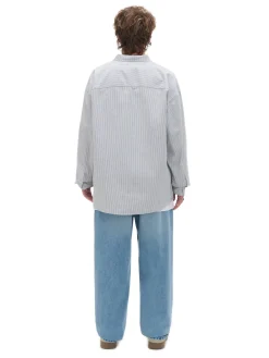 Cropp Koszule*Koszula z długim rękawem w pionowe paski jasnyszary