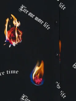 Cropp Koszule, Bluzki*Koszula z nadrukiem z różami czarny