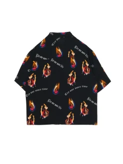 Cropp Koszule, Bluzki*Koszula z nadrukiem z różami czarny