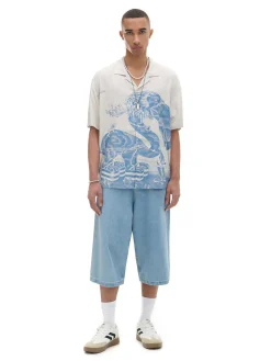 Cropp Koszule*Koszula z wiskozy ze zwierzęcym motywem kremowy