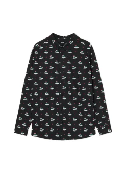 Cropp Ubrania Świąteczne|Koszule*Koszula ze świąteczną inwazją obcych czarny