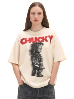 Cropp Unisex|Unisex*Koszulka Laleczka Chucky UNISEX beżowy