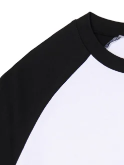 Cropp Koszulki, Topy*Koszulka longsleeve z czarnymi rękawami biały