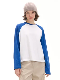 Cropp Koszulki, Topy*Koszulka longsleeve z mi rękawami niebieski