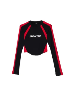 Cropp Koszulki, Topy*Koszulka longsleeve z racingowym nadrukiem czarny