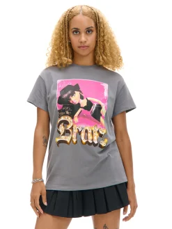 Cropp Koszulki, Topy*Koszulka oversize z nadrukiem Bratz jasnyszary
