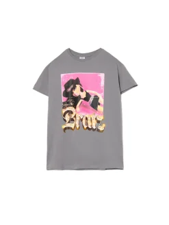 Cropp Koszulki, Topy*Koszulka oversize z nadrukiem Bratz jasnyszary