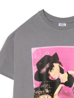 Cropp Koszulki, Topy*Koszulka oversize z nadrukiem Bratz jasnyszary