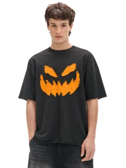 Cropp Koszulki*Koszulka z haftem Halloween czarny