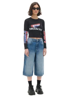 Cropp Koszulki, Topy*Koszulka z nadrukami Hondy czarny