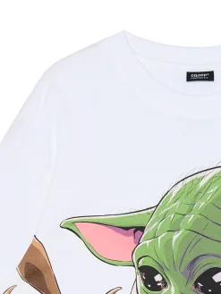 Cropp Koszulki*Koszulka z nadrukiem Baby Yoda biały