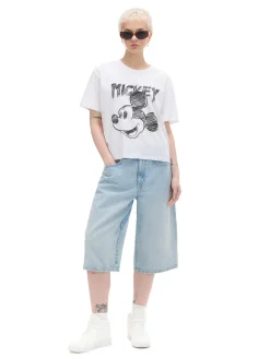Cropp Koszulki, Topy*Koszulka z nadrukiem Myszki Miki biały