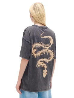 Cropp Unisex|Unisex*Koszulka z nadrukiem po obu stronach UNISEX brązowy