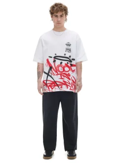 Cropp Koszulki*Koszulka z nadrukiem typu graffiti biały