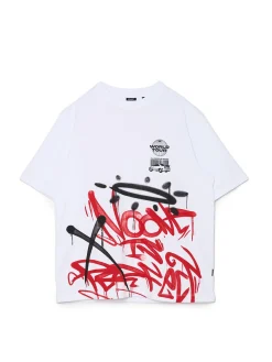 Cropp Koszulki*Koszulka z nadrukiem typu graffiti biały