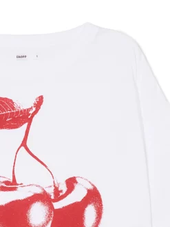 Cropp Koszulki, Topy*Koszulka z nadrukiem wiśni biały