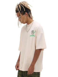 Cropp Koszulki*Koszulka z napisem w stylu graffiti kremowy