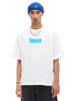 Cropp Koszulki*Koszulka z ozdobnym napisem kremowy