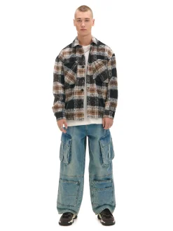 Cropp Koszule*Kraciasta koszula z miękkim wykończeniem czarny